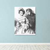 Etienne Loustau話が女優に キャンバスプリント (インサイチュ (ウッドフロア))