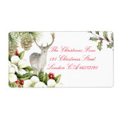 Etiket kerst hert ラベル (正面)