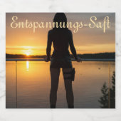Etikette "Entspannungs-Saft" スパークリングワインラベル (シングルラベル)