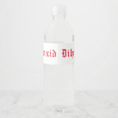 Etikette Wasserflasche Dihydrogenmonoxid ペットボトルラベル (裏面)