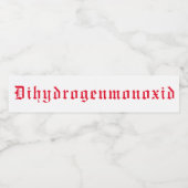 Etikette Wasserflasche Dihydrogenmonoxid ペットボトルラベル (シングルラベル)