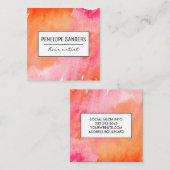 Etiqueta/水彩表現 スクエア名刺 (正面/裏面)