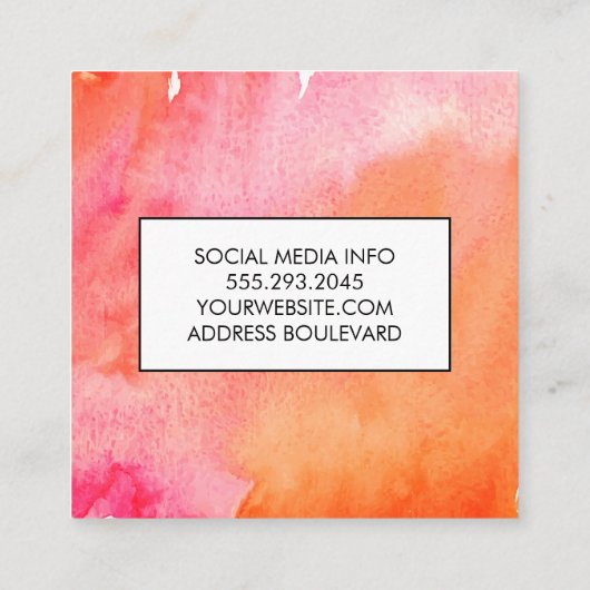 Etiqueta/水彩表現 スクエア名刺 (裏面)