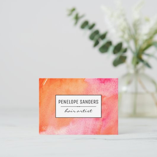 Etiqueta/水彩表現 名刺 (スタンド正面)