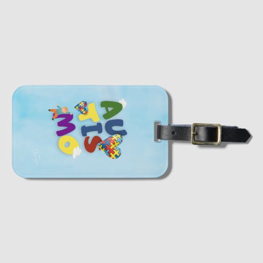 Etiqueta Bagagen Mãe de Autista ラゲッジタグ (正面横)