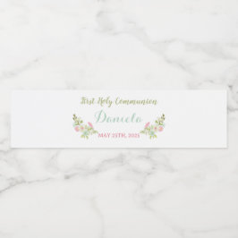 Etiqueta botellas de agua DANIELA Primera Comúnión ペットボトルラベル