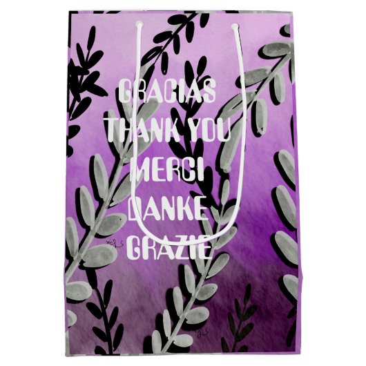 ETIQUETA DE AGRADECIMIENTO  ミディアムペーパーバッグ (裏面)