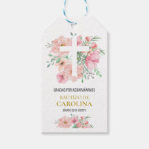 Etiqueta de agradecimiento parbautizo