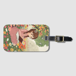 Etiqueta de Bagagem Menina no Jardim ラゲッジタグ