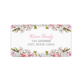Etiqueta de dirección - Floral ラベル (正面)