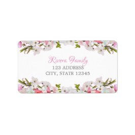 Etiqueta de dirección - Floral ラベル