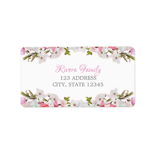 Etiqueta de dirección - Floral ラベル (正面)