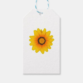 Etiqueta flor Amarela Gazânia para presentes ギフトタグ