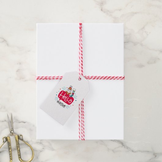 etiqueta navideña hello winter ギフトタグ (より糸付き)