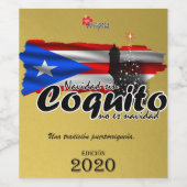 Etiqueta para botella de coquito 2020 ワインラベル (シングルラベル)