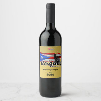 Etiqueta para botella de coquito 2020 (editable) ワインラベル