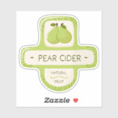 Etiqueta para botella de sidra de pera シール (シート)