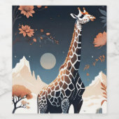 Etiqueta Para botella De Vino La Jirafa ワインラベル (シングルラベル)