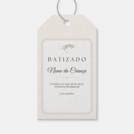 Etiqueta para Lembrança de Batizado Personalizada ギフトタグ
