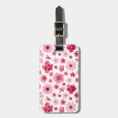 etiqueta para maleta flores ラゲッジタグ (正面縦)