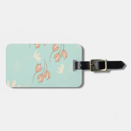 Etiqueta para maletas con diseño floral. ラゲッジタグ