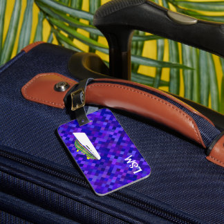 Etiqueta Para Maletas Cuadritos Azules Con Barco ラゲッジタグ