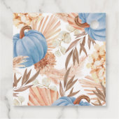 Etiqueta para recuerdos Boho Pampas Calabaza Azul フェイバータグ (裏面)