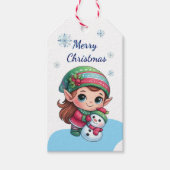 Etiqueta Para Regalo Duendecilla Navideña ギフトタグ (正面)