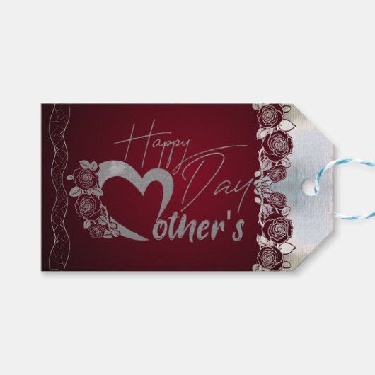 etiqueta para regalo para día de madre con rosas ギフトタグ (正面(横))