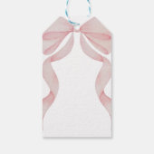 etiqueta para regalo Pink Bow 1st Birthday ギフトタグ (裏面)