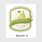 Etiqueta para tarro de mermelada de pera シール (シート)