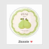 Etiqueta para tarro de mermelada de pera シール (シート)