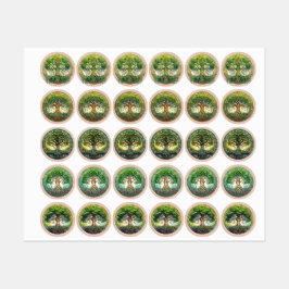 Etiquetas Celta Mágicas: Árbol de la Vida Personal ラベル