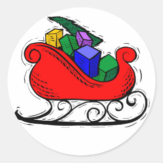 Etiquetas engomadas del diseino de la Navidad ラウンドシール