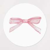 Etiquetas lazo rosa coqueto ラベル (デザイン2)
