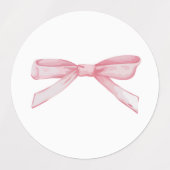 Etiquetas lazo rosa coqueto ラベル (デザイン1)