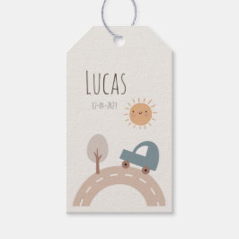 Etiquetas regalo para bebé editable  ギフトタグ