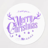 Etiquetas violetas variadas para navidad ラベル (デザイン2)