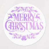 Etiquetas violetas variadas para navidad ラベル (デザイン1)