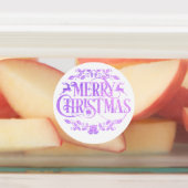 Etiquetas violetas variadas para navidad ラベル (貼付)