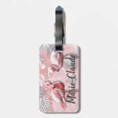 Étiquette À Bagage Flamant rose / Flamingo ラゲッジタグ (裏面縦)
