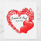 Etiquette bouteille personnalisée anniversaire ワインラベル (シングルラベル)