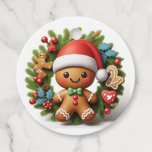 Étiquette Cadeau "Bonhomme Pain d'Épices" フェイバータグ (正面)