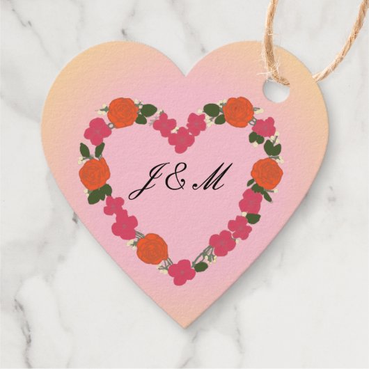 Étiquette cadeau de mariage Gris フェイバータグ (裏面)