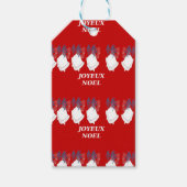 Étiquette Cadeau Noël Texte Simple Bordure Rouge ギフトタグ (正面)