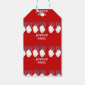 Étiquette Cadeau Noël Texte Simple Bordure Rouge ギフトタグ (裏面)