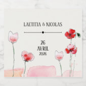 Etiquette "Coquelicots" スパークリングワインラベル (シングルラベル)