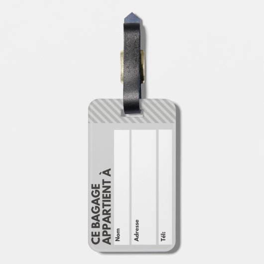 ETIQUETTE DE BAGAGE MADRAS ラゲッジタグ (裏面縦)