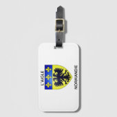 Etiquette de bagages blason de L'Aigle Normandie ラゲッジタグ (正面縦)