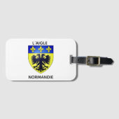 Etiquette de bagages blason de L'Aigle Normandie ラゲッジタグ (正面横)